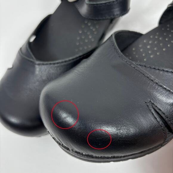 Sanita Margrethe Mary Jane Clogs Shoes Sandals 38 / 6.5 - 7 Leather Buckle Strap - Picture 11 of 12